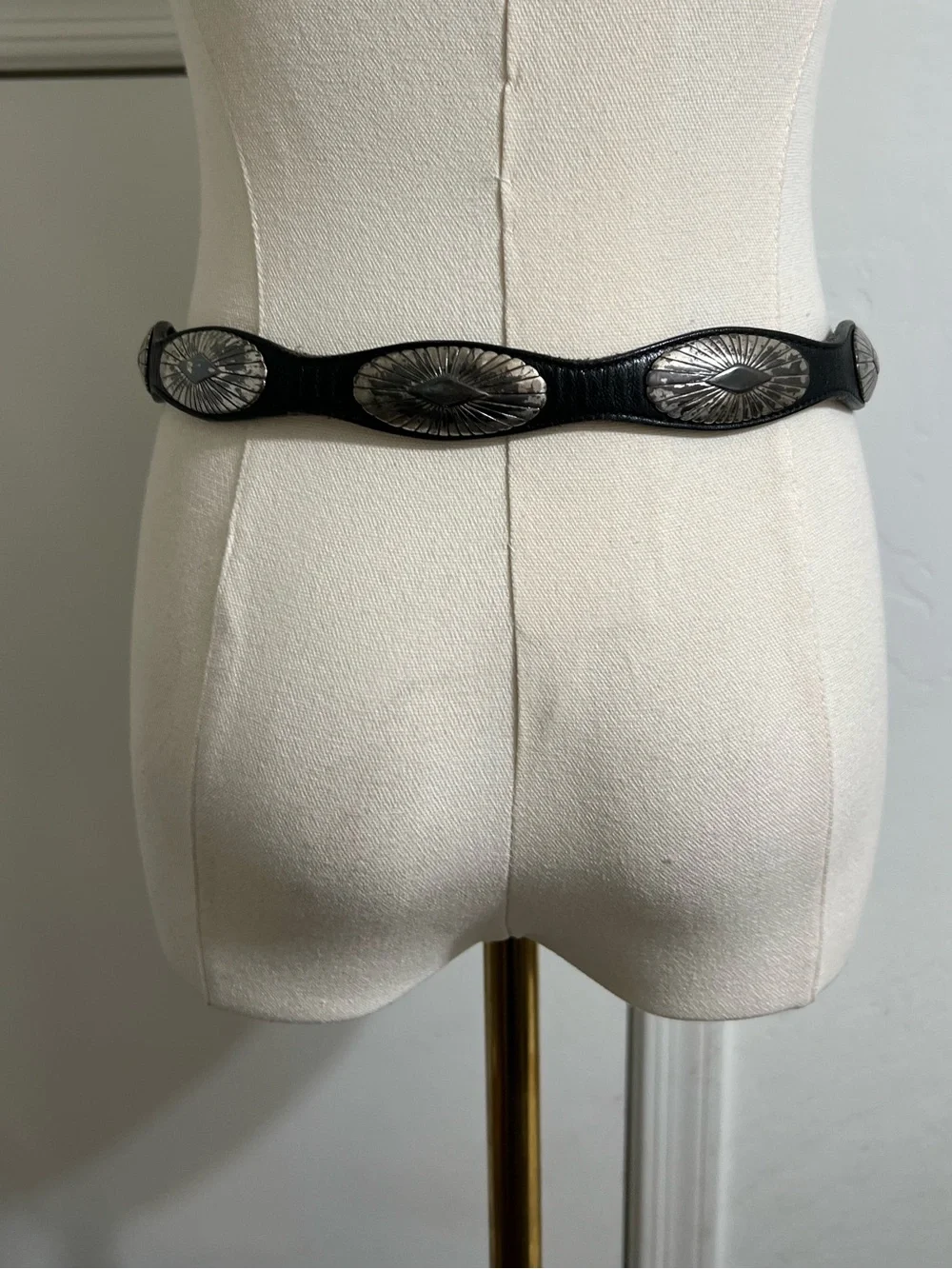 Justin Vintage Leather Concho Belt Size Small